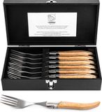 Laguiole Style de Vie Vorken Luxury Line - 6-delig - eikenhout - Stonewash