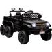 Buggy Voiture Électrique Enfant 2 Moteurs 12v 3 Vitesses Avec Remorque Arrière, Noir, Dimensions 122x62,5x65 Cm