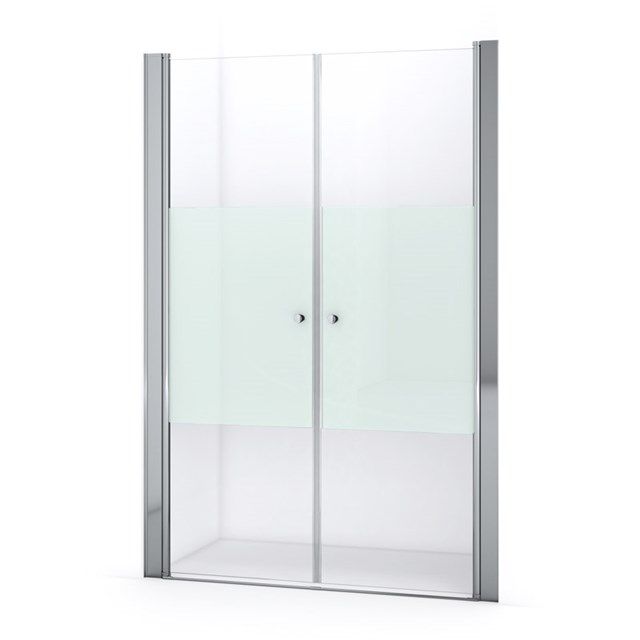 Maxaro Douchedeur Zircon Comfort 140cm Pendeldeur Matte Strook Chroom