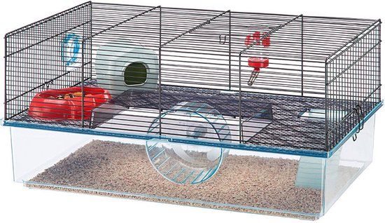Ferplast Favola Hamsterkooi - Zwart - 60 x 36.5 x 30 cm