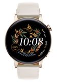 Huawei Watch 3 Elegant Edition Smartwatch - 42mm - Stainless Steel - White Leather Band