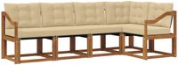 vidaXL - Buiten - bank - set - 5 - st - Natuurlijk - en - Beige