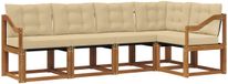 vidaXL - Ensemble de canapé d'extérieur - 5 pièces - Naturel et Beige