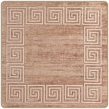 VidaXL Vloerkleedloper marsa beige en goud 100 x 100 cm