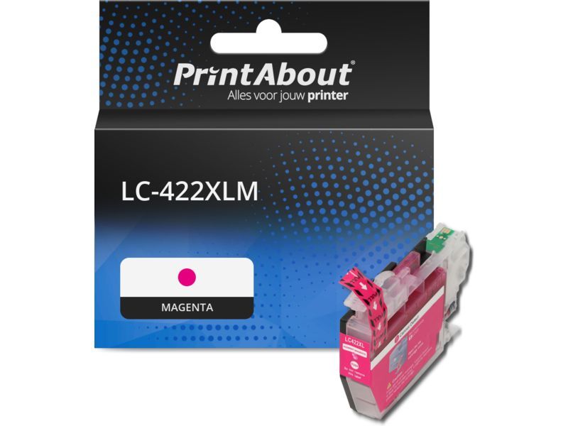 PrintAbout Inktcartridge LC-422XLM Magenta Hoge capaciteit geschikt voor Brother