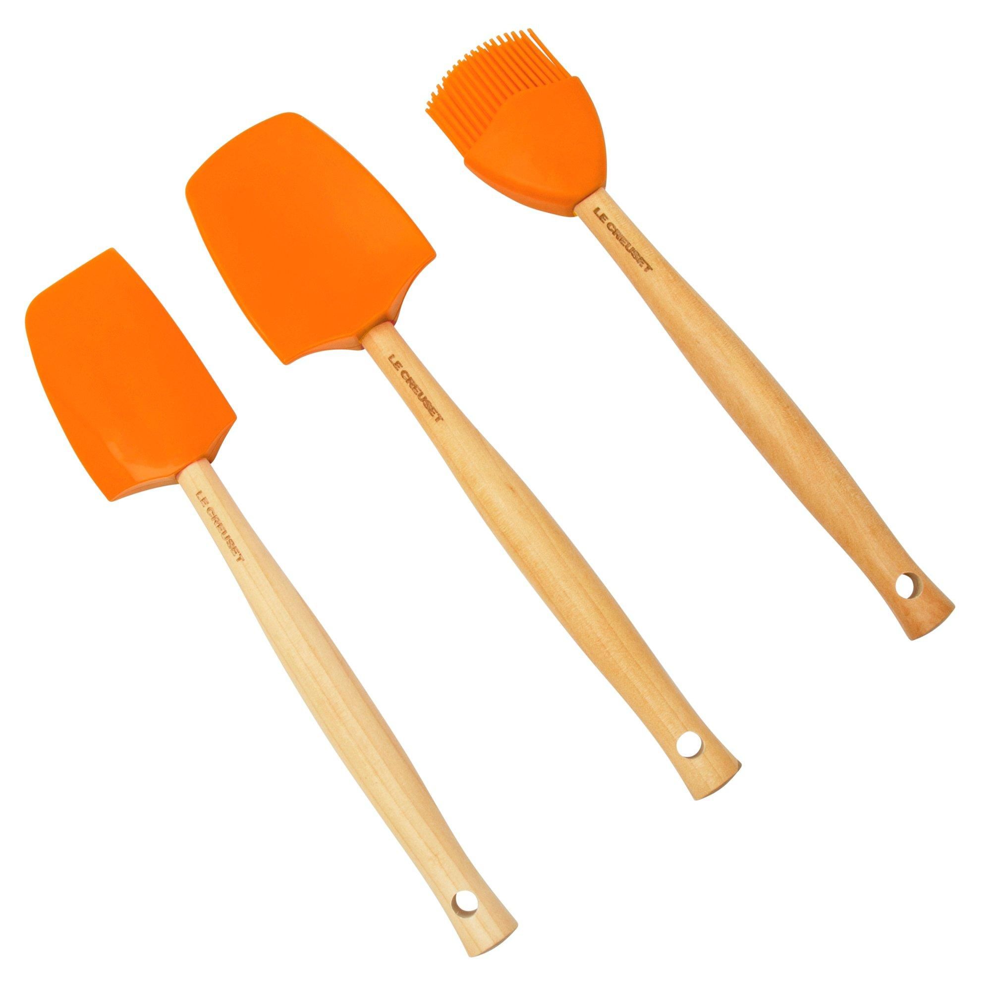 Le Creuset Premium siliconen spatelset 3-delig - Oranje rood