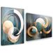 Set de tableaux sur toile abstraction géométrique cercles 2 x 50x70 cm
