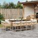 Maison Exclusive - Ensemble de jardin, 13 pièces, avec coussins, beige, en polyrotin