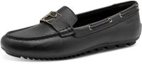 Tamaris - Dames - Loafers - Suède - Zwart - Maat 36