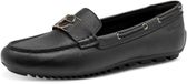 Tamaris - Dames - Loafers - Suède - Zwart - Maat 36