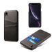 KSQ Coque iPhone XR en Plastique Revêtue avec Porte-Cartes - Noire