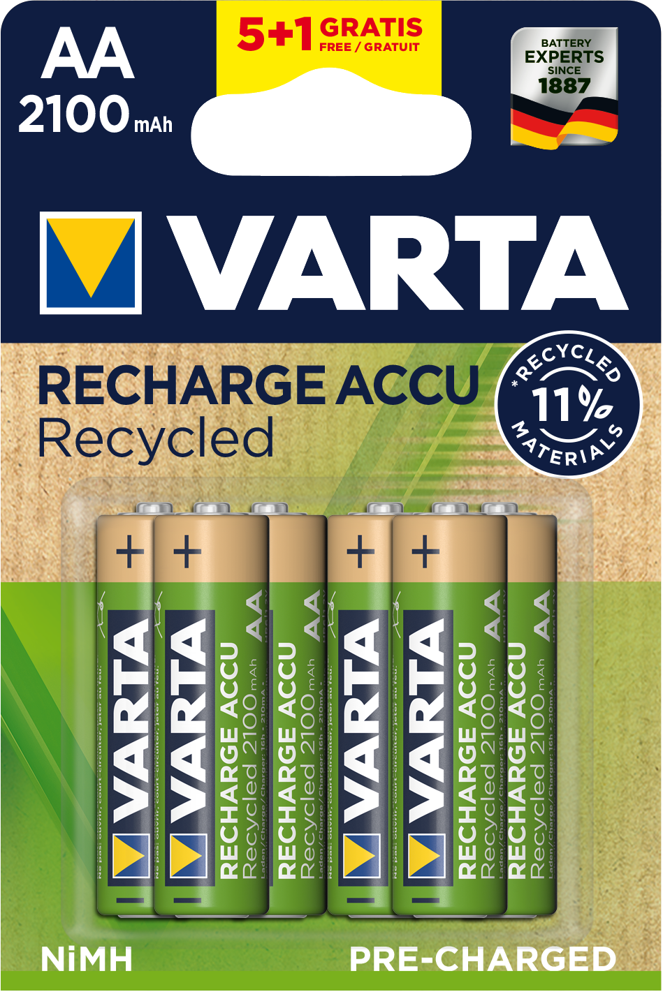 varta AA Recycled 2100mAh 6x