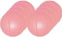 Merkloos Luminair (lampionshop) Global B.v. 8x Luxe bol lampionnen roze 25 cm