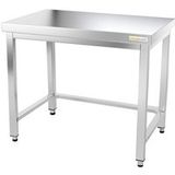 Goldinox Table de travail en inox 1200 x 500 mm avec renfort premium