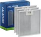 Indesit 3x Filtre métallique 480122102168 306x267x9mm