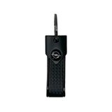 Sleutelhanger 4R Quattroerre.it Sleutelhanger compatibel met Opel, robuust en duurzaam, sluiting met ring, ideaal als cadeau, 90 x 20 mm (zwart logo zwart)
