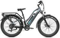 fatbikeskopen.nl JOBOBIKE Robin ST Elektrische Fatbike 26 inch Grijs-Groen