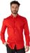 OppoSuits Christmas Icons Red - Heren Kerst Overhemd - Kerst Shirt - Rood - Maat L
