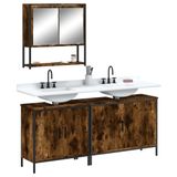 Maison Exclusive - Ensemble de meubles de salle de bain 3 pièces en bois composite chêne fumé