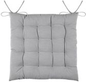 Stof Textile stoelkussens DUO - grijs - 38 x 38 x 3.5 cm