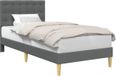 vidaXL Bedframe met hoofdeinde Donkergrijs 90 x 190 cm Stof