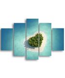 Homemania Afbeelding eiland-5 natuur en landschappen per woonkamer, meerkleurig, 95 x 0,3 x 60 cm, HM205MDF080, MDF
