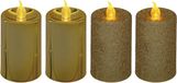 Feeric lights & Christmas LED Kaarsen - 4 stuks - Goud - H7,5 cm
