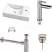 Sani Royal SOLID SURFACE ENSEMBLE DE LAVABO RECTO INOX 40X22X10 CM