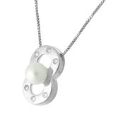 Orphelia Hanger + Ketting 8 Parel/Zirconium ZH-4366