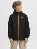 JACK&JONES JJEFLYNN RAIN JACKET SN JNR Jongens Regenjas Zwart Polyester Maat 176
