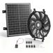VEVOR Giebelventilator, 30,5 cm, zolderventilator, werkt op zonne-energie | 3-in-1 ventilatie, koeling en ontvochtiging voor zolder, kas en werkplaats, PP-behuizing, met thermostaat en 50 W zonnepaneel