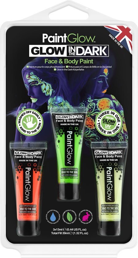 PaintGlow Hangpack Glow in the dark Body Paint