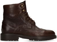Black Label Bruine Leren Veterboots - Heren - Maat 46