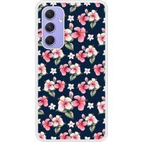 Samsung Beschermende siliconen case compatibel met Galaxy A54 5G Hibiscus Vintage