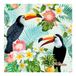 Homéa Set van 20 papieren servetten, 3-laags, 33 x 33 cm, Tropical Birds
