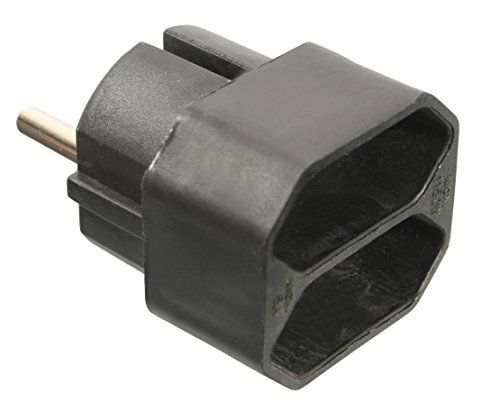 AS-Schwabe 48212 Euro stekker 2-voudig, zwart, 230 V