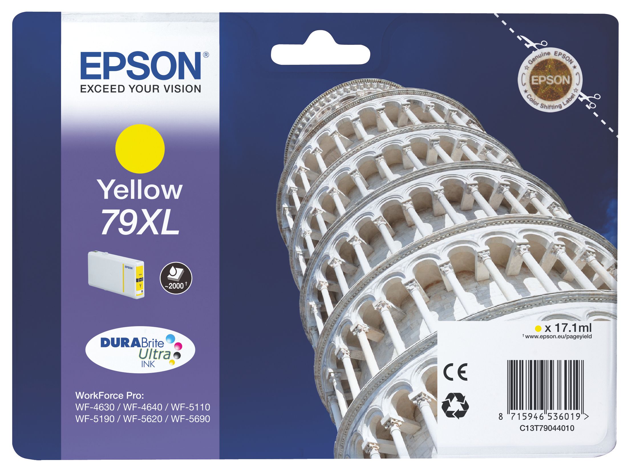 Epson 79XL Yellow Ink Cartridge - High Capacity - C13T79044010