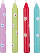 tib Verjaardagskaarsjes Bloemen Junior 7,5 Cm Wax 4 Stuks