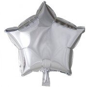 Partywinkel Helium Ballon Ster Zilver 45cm leeg