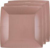 Santex Feest gebaksbordjes - roségoud - 10x - karton - 18 cm - vierkant