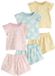 Next - Meisjes - Set van 3 korte pyjama's met schelpenprint - Geel