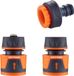 GRIFEMA Jeu de connecteurs pour tuyau d'arrosage - Raccords rapides et stop-eau - Orange