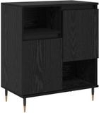 vidaXL Dressoir Zwart Eiken 60 x 35 x 70 cm