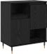 vidaXL Dressoir Zwart Eiken 60 x 35 x 70 cm