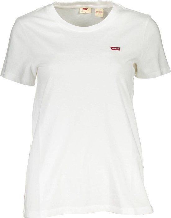 Witte katoenen T-shirt met korte mouwen voor dames - Maat XL - OUTFITonline.nl