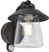 LUTEC Cate - Wandlamp voor buiten met E27 retrofitting - Premium aluminium - IP44 weerbestendig - Mat roestkleur - PIR sensor