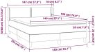vidaXL Boxspringbed met matras, stof, zwart, 140x190 cm