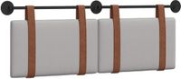 vidaXL Hangend Hoofdbord Wolken Grijs PU Antiek