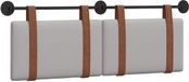 vidaXL Hangend Hoofdbord Wolken Grijs PU Antiek