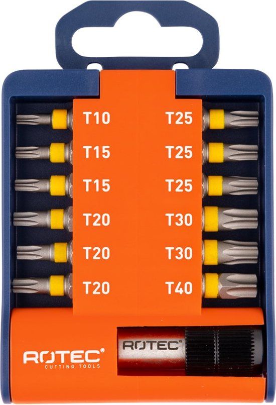 Rotec Bit- & bithouder-set OPTI-LINE, bits TX 13-dlg.